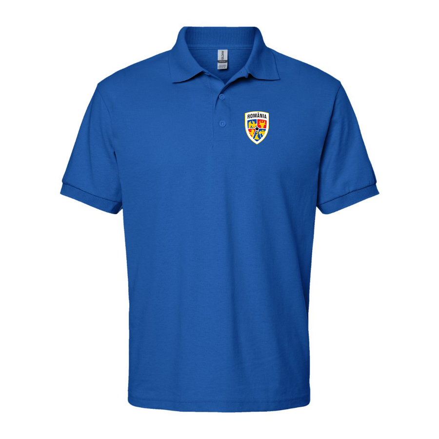 Men's Romania National Soccer Team Dry Blend Polo