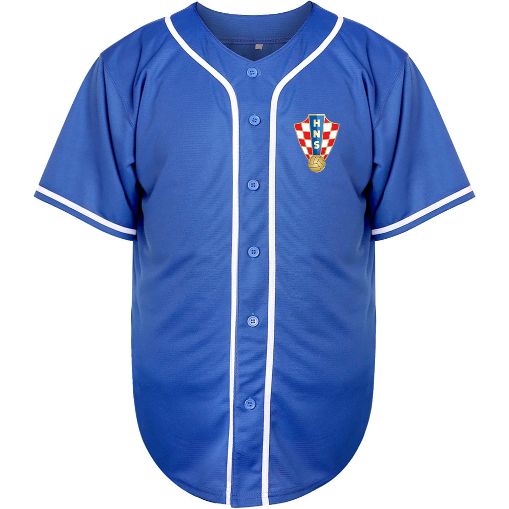 Men's Croatia National Soccer Team Baseball Jersey