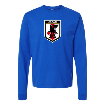 Men's Japan National Soccer Team Cotton Long Sleeve T-Shirt