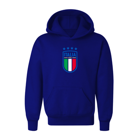 Youth Kids Italy National Soccer Pullover Hoodie