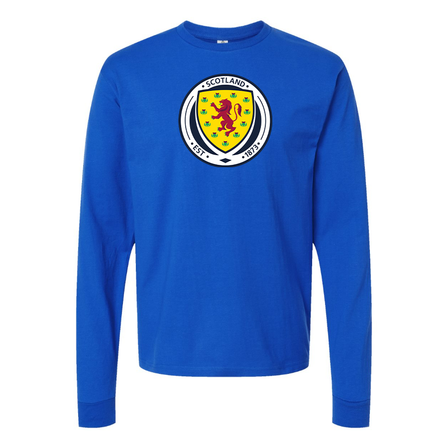 Youth Kids Scotland National Soccer Team Long Sleeve T-Shirt