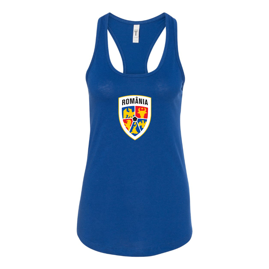 Women's Romania National Soccer Team Racerback Tank Top