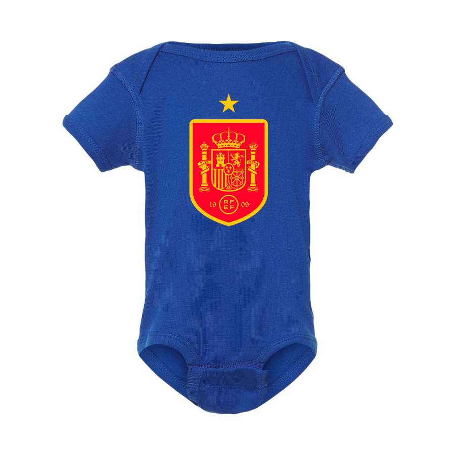 Spain Red Logo National Soccer Team Baby Romper Onesie