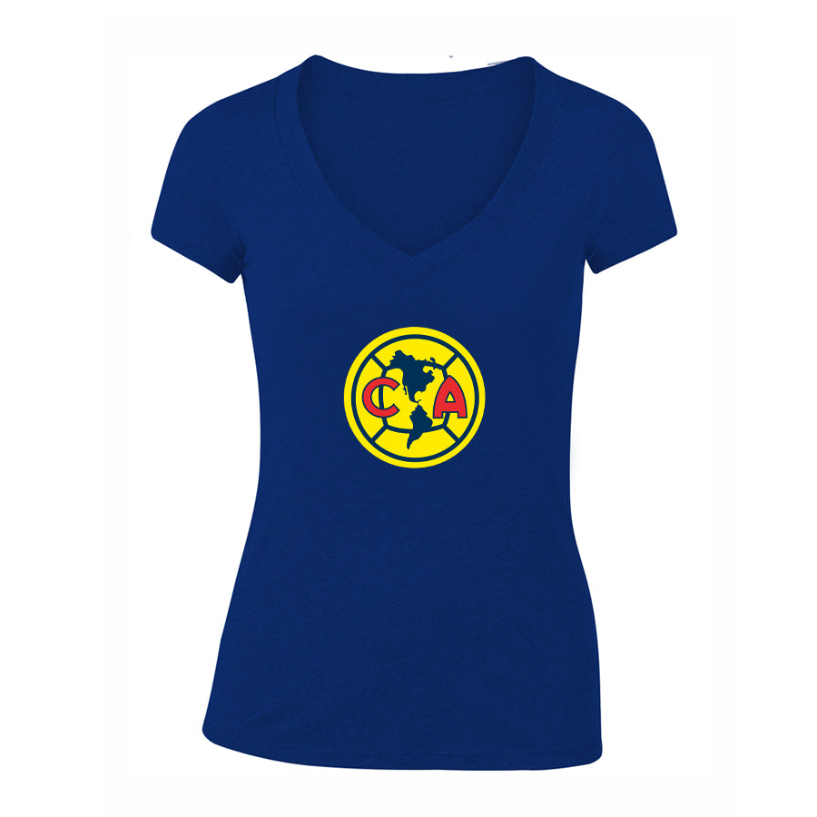 Women's Club America  Football V-Neck T-Shirt