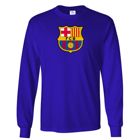 Men's F.C. Barcelona Soccer Cotton Long Sleeve T-Shirt