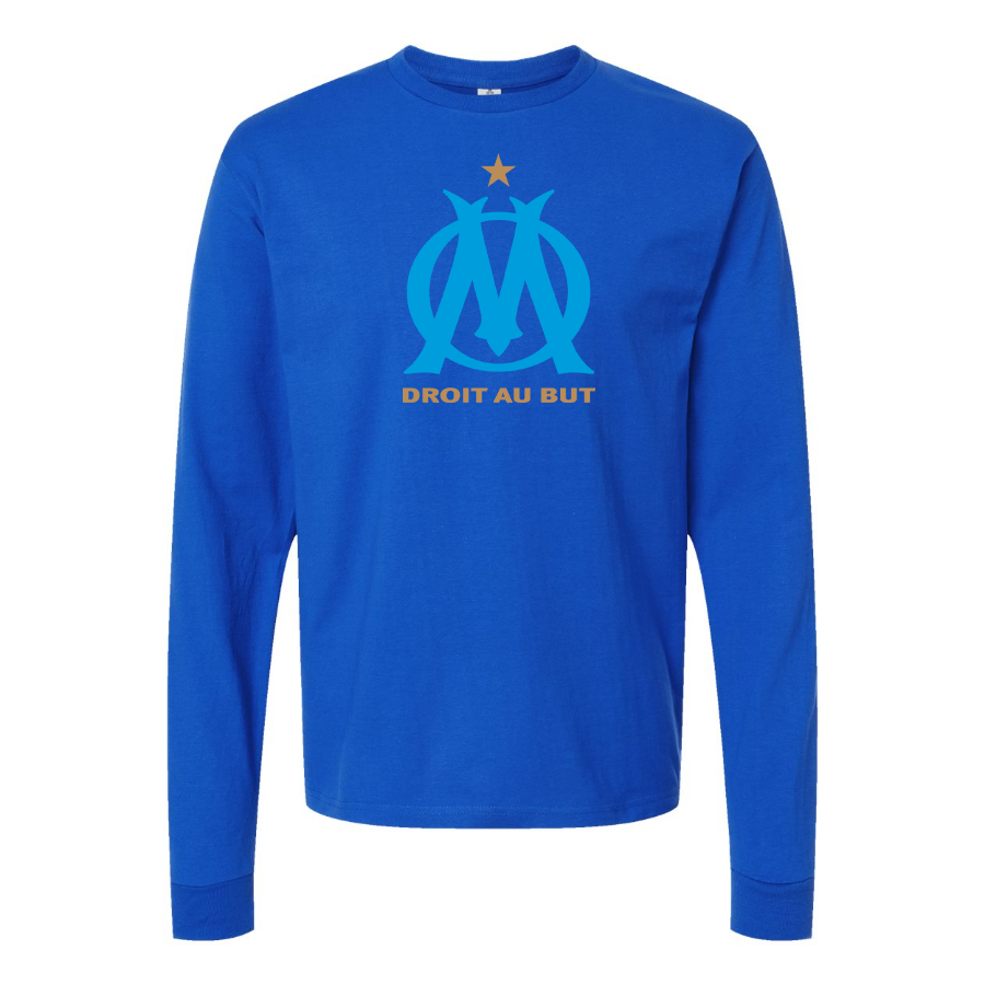 Men's Olympique de Marseille FC Cotton Long Sleeve T-Shirt
