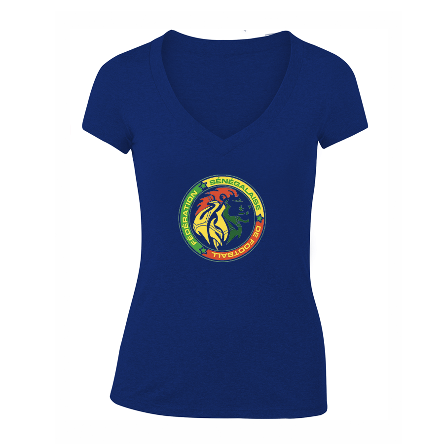 Women's Senegal National Soccer Team V-Neck T-Shirt