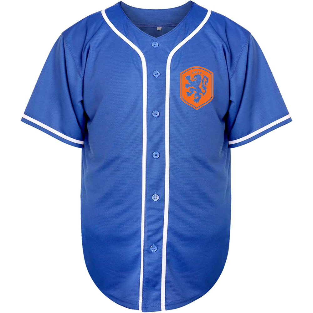 Men's Netherlands National Soccer Team Baseball Jersey