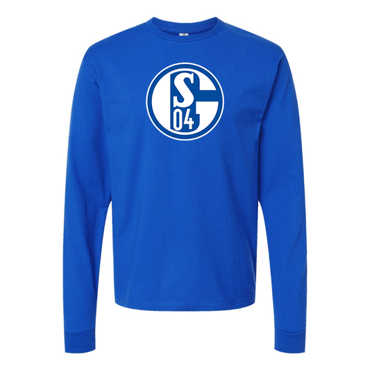 Men's Schalke 04 FC Cotton Long Sleeve T-Shirt