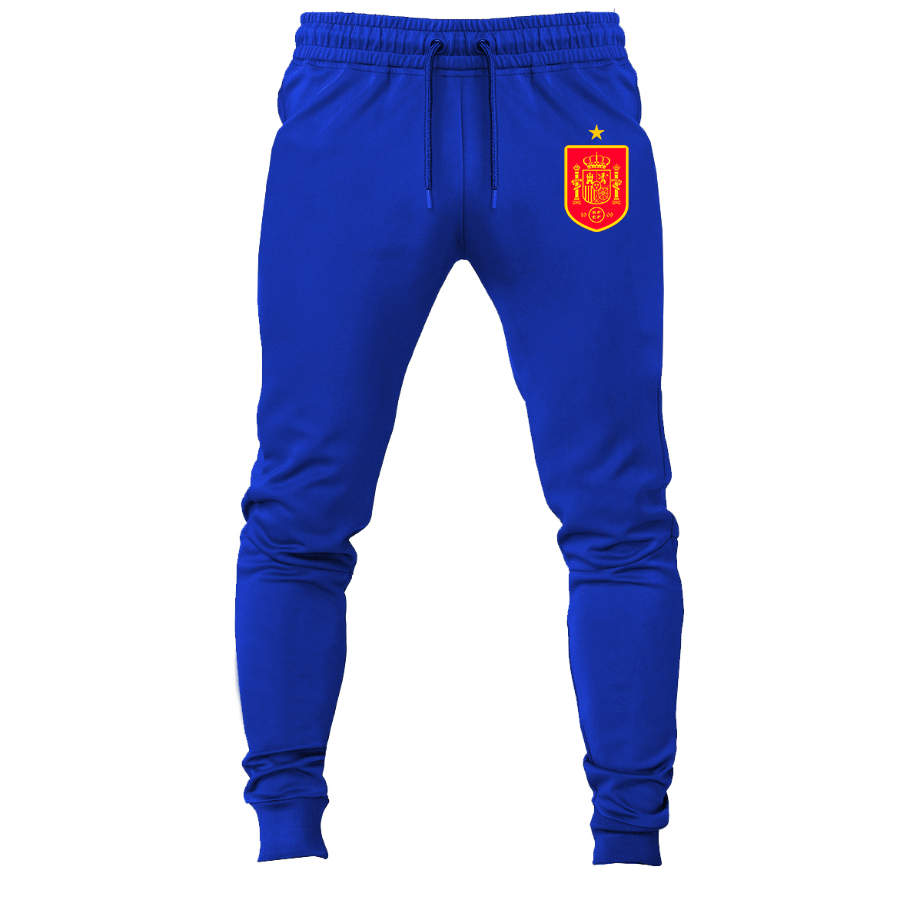 Men's Spain Red Logo National Soccer Team Joggers Sweatpants