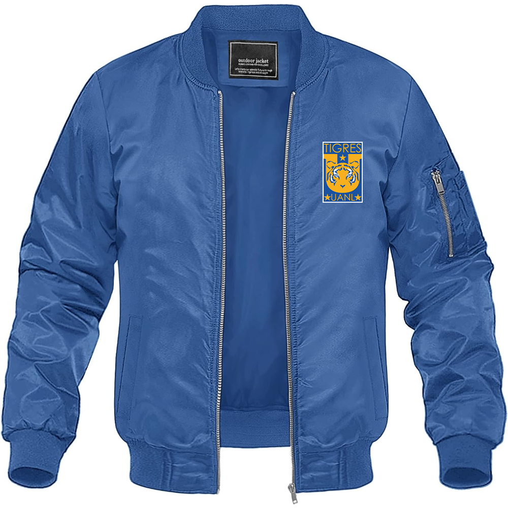 Men's Tigres UANL FC Lightweight Bomber Jacket Windbreaker Softshell Varsity Jacket Coat