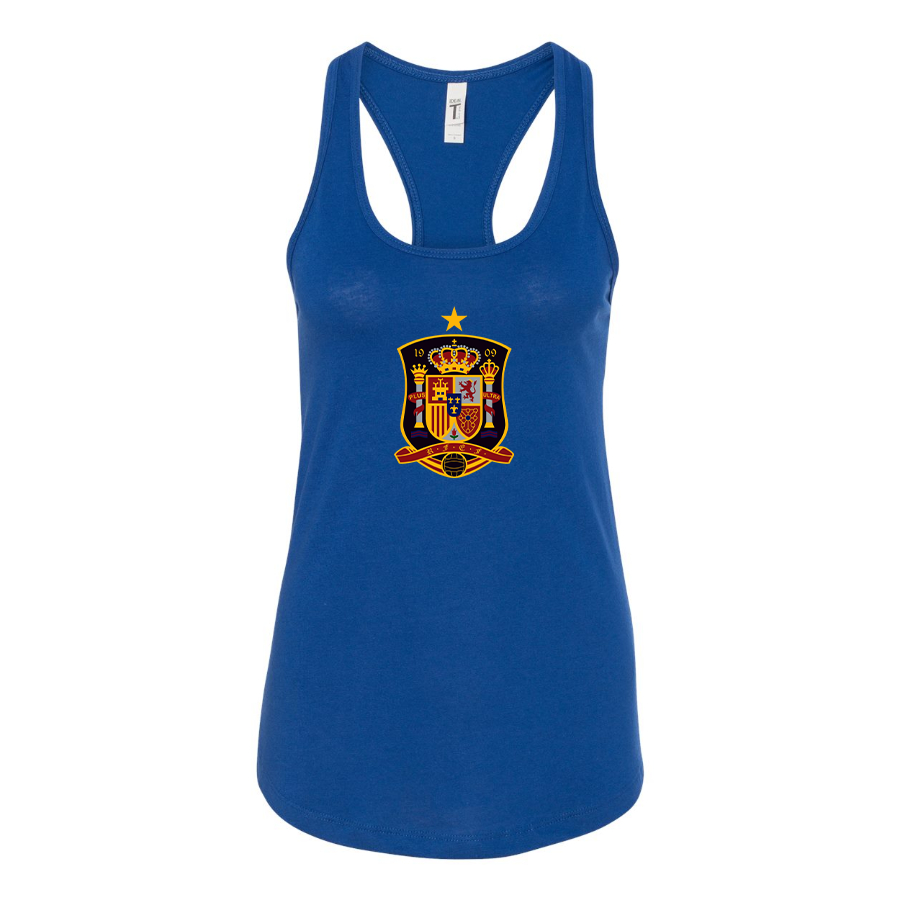 Women's Spain National Soccer Team Racerback Tank Top