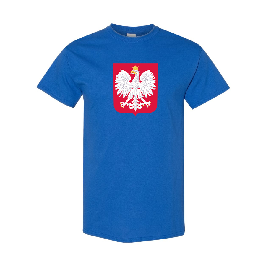 Youth Kids Poland National Soccer Team Cotton T-Shirt