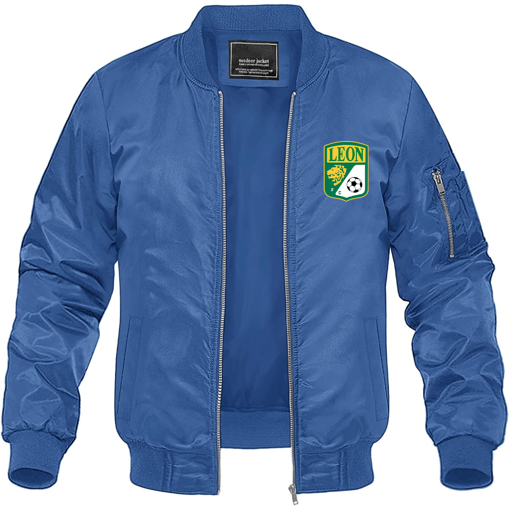 Men's Leon FC Lightweight Bomber Jacket Windbreaker Softshell Varsity Jacket Coat