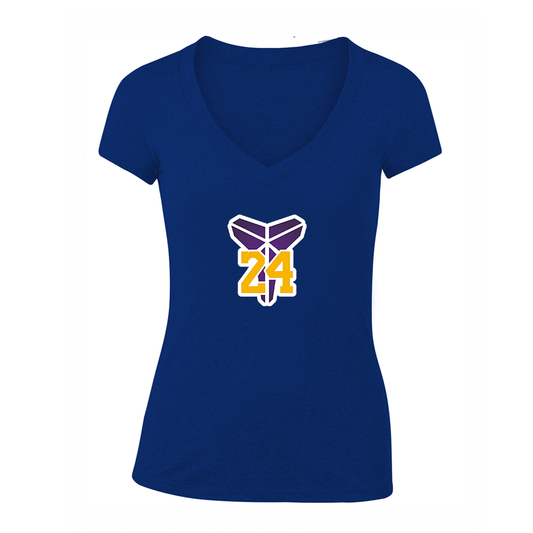 Women's Kobe Bryant Mamba 24 V-Neck T-Shirt