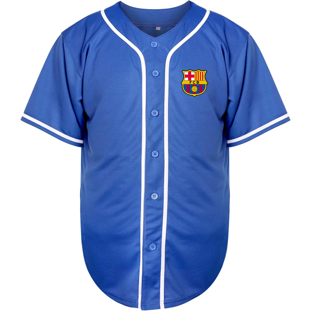 Men's F.C. Barcelona Soccer Baseball Jersey