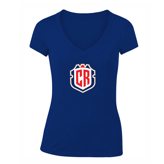 Women's Costa Rica National Soccer Team V-Neck T-Shirt