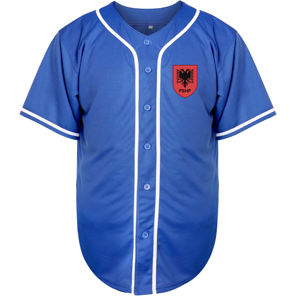 Men's Albania National Soccer Team Baseball Jersey