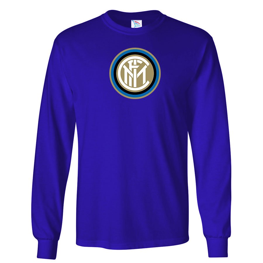 Youth Kids Inter Milan Soccer Long Sleeve T-Shirt