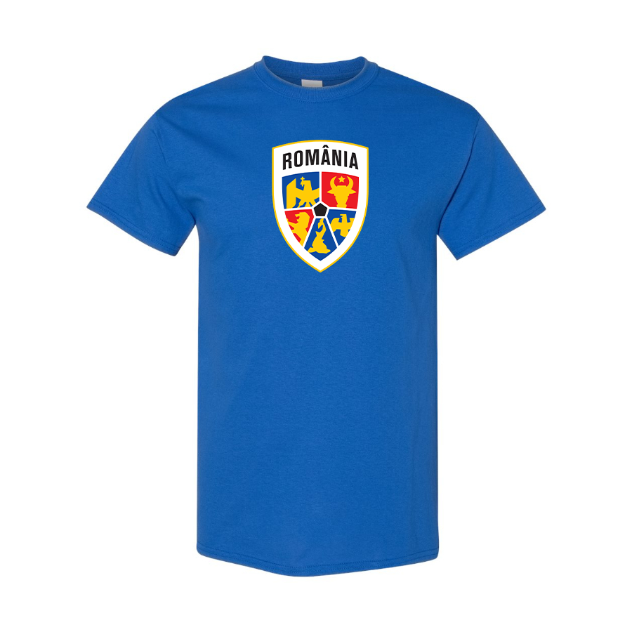 Youth Kids Romania National Soccer Team Cotton T-Shirt