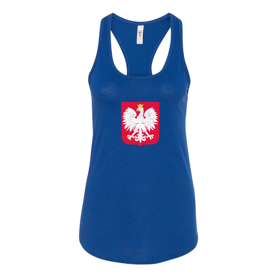 Women's Poland National Soccer Team Racerback Tank Top