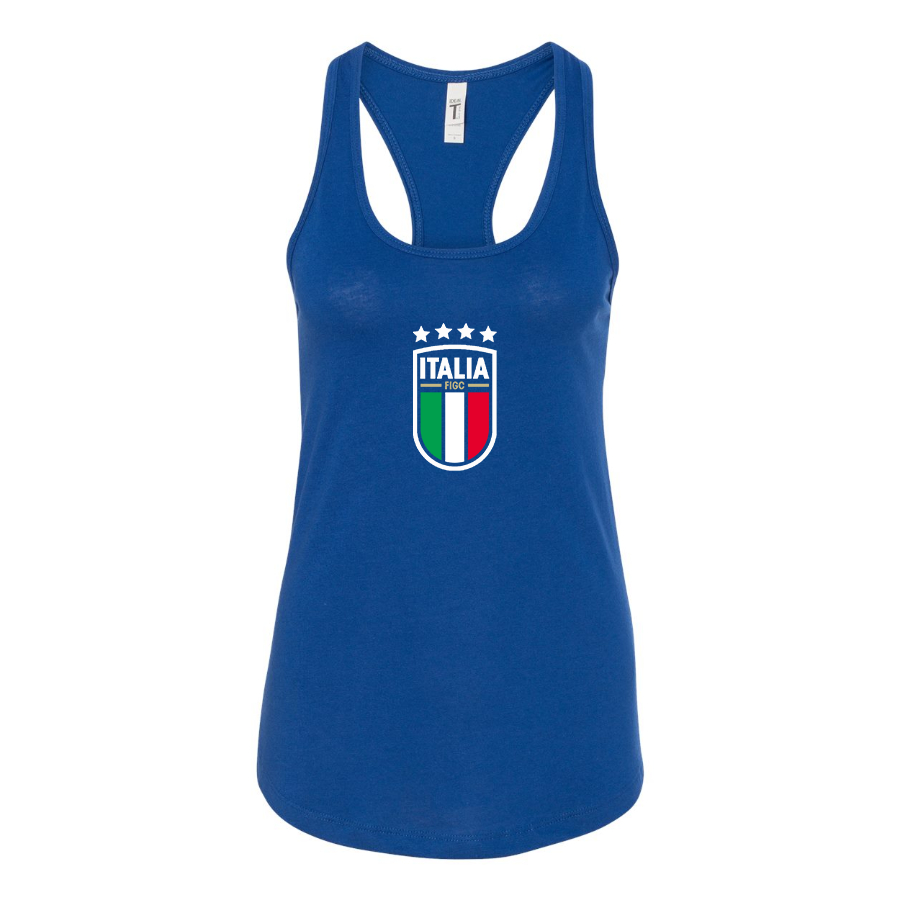 Women's Italy National Soccer Racerback Tank Top