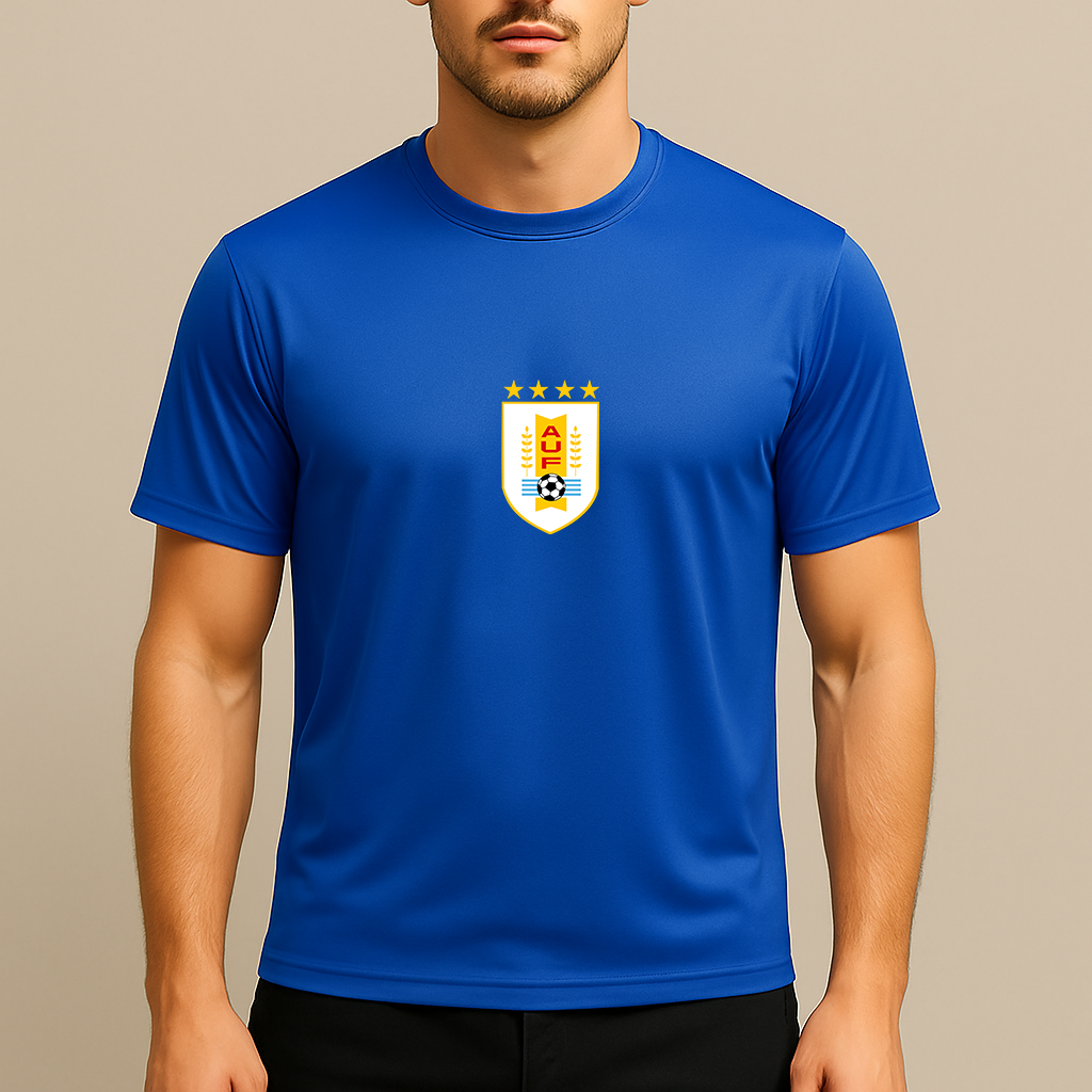 Men's Uruguay National Soccer Team Polyester T-Shirt