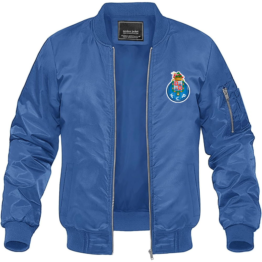 Men's Porto FC Lightweight Bomber Jacket Windbreaker Softshell Varsity Jacket Coat