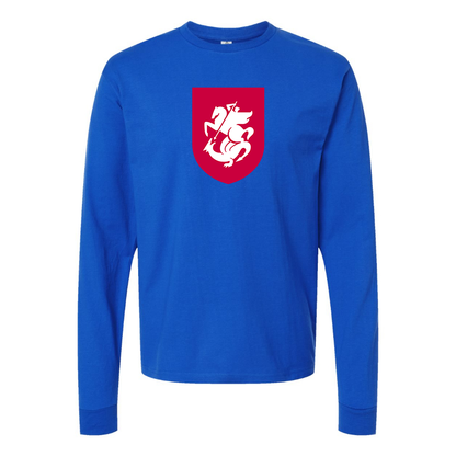 Men's Georgia National Soccer Team Cotton Long Sleeve T-Shirt