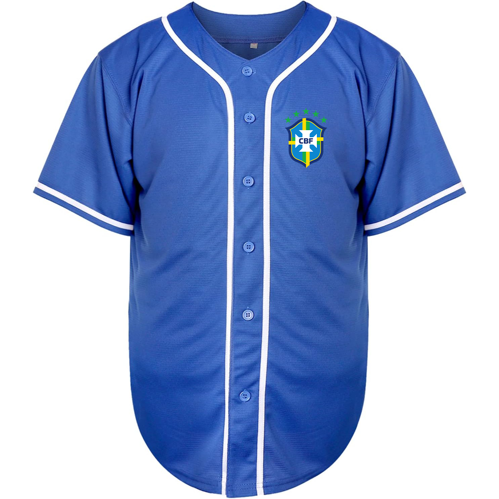 Men's Brazil National Soccer Team Baseball Jersey