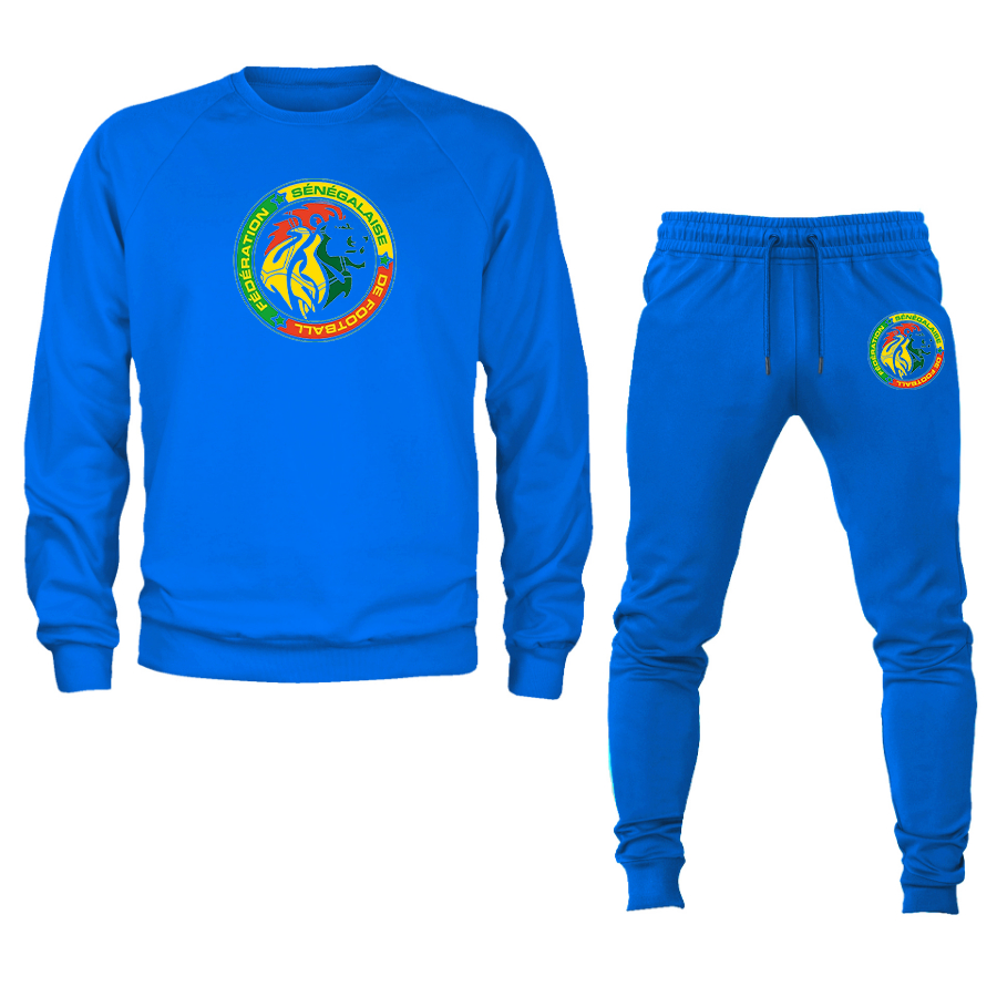 Men's Senegal National Soccer Team Crewneck Sweatshirt Joggers Suit