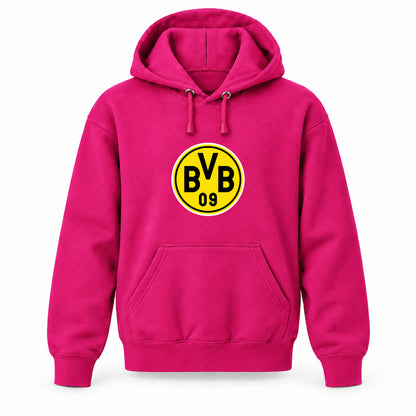 Borussia Dortmund BVB FC - Youth Large Hoodie (Ages 10–12) | Color: Hot Pink
