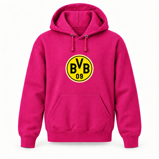 Borussia Dortmund BVB FC - Youth Large Hoodie (Ages 10–12) | Color: Hot Pink