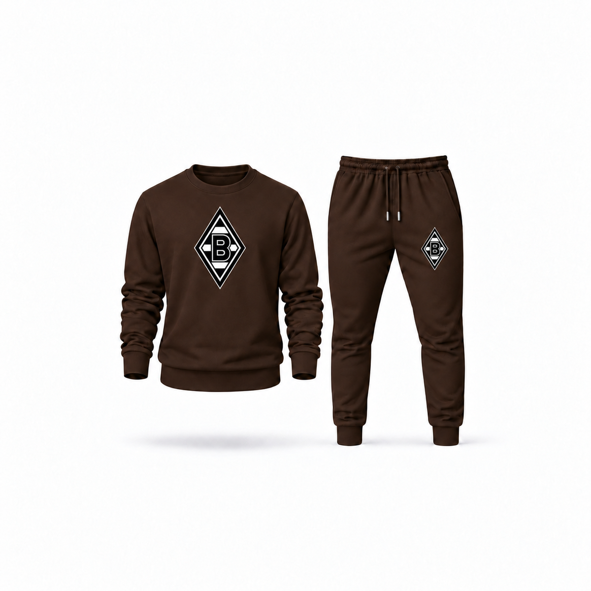 Men's Borussia Monchengladbach FC Sweatshirt Joggers Set | Color: Brown | Main