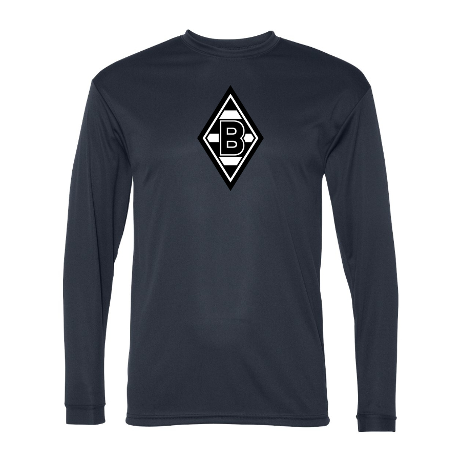 Men's Borussia Monchengladbach FC Performance Long Sleeve T-Shirt | Color: Navy | Original artwork on Drive garment