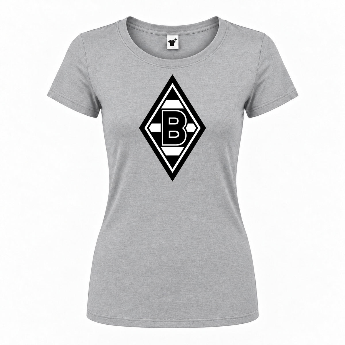 Women's Borussia Monchengladbach FC Round Neck T-Shirt | Color: Grey
