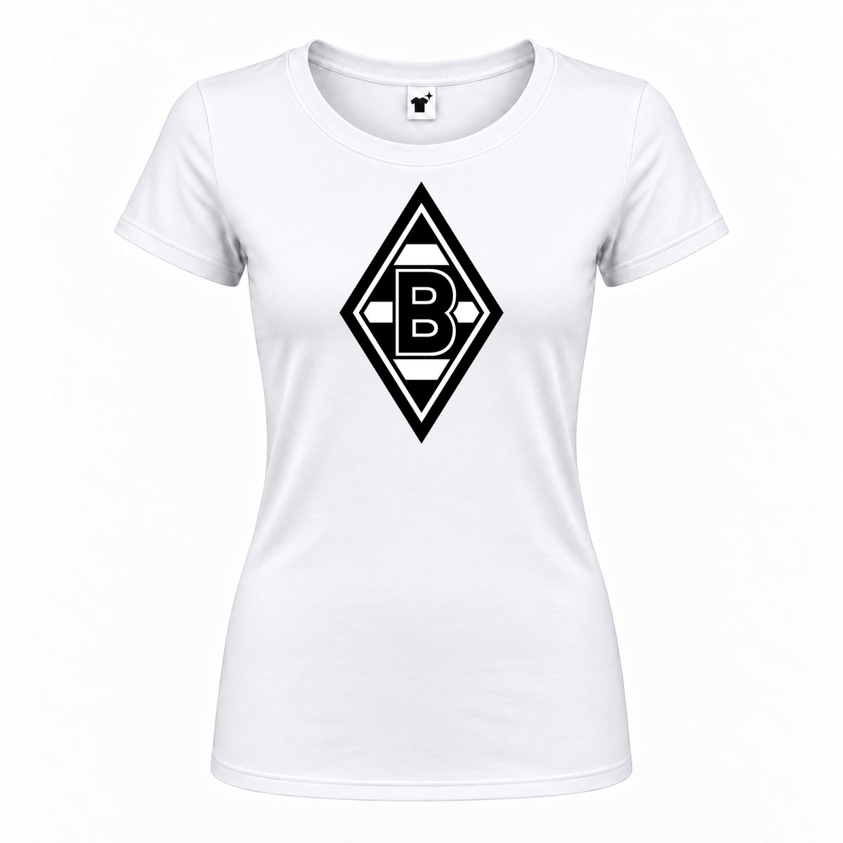 Women's Borussia Monchengladbach FC Round Neck T-Shirt | Color: White