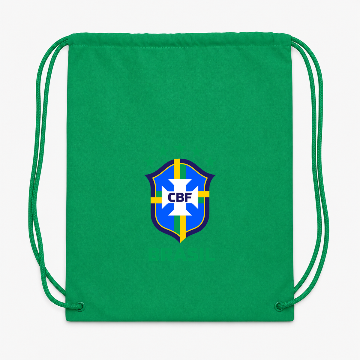 Brasil National Soccer Team Drawstring Bag | Color: Green | Original artwork on Drive garment