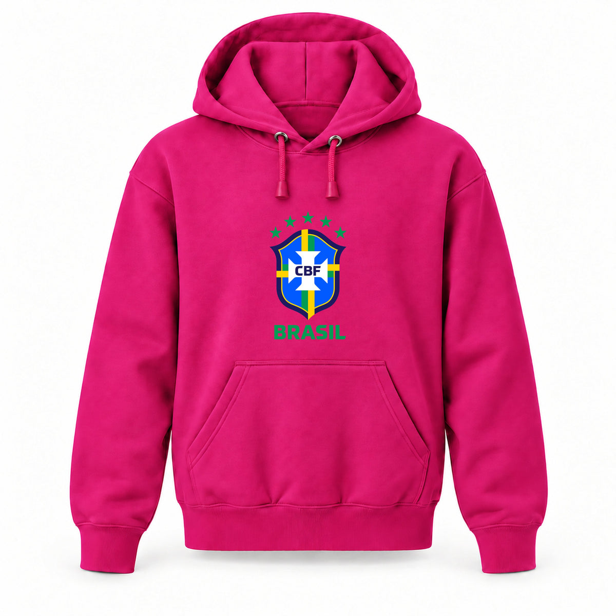 Brasil National Soccer Team - Youth Large Hoodie (Ages 10–12) | Color: Hot Pink