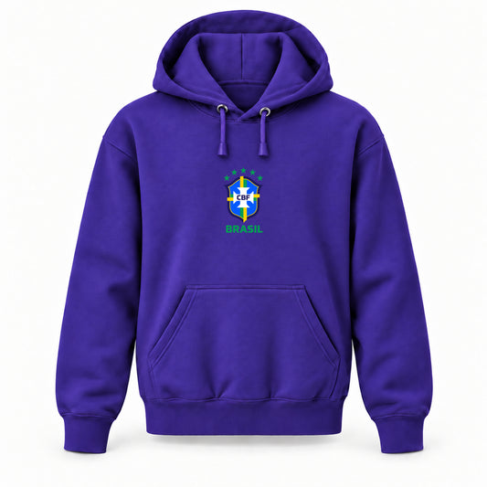 Brasil National Soccer Team - Youth Large Hoodie (Ages 10–12) | Color: Purple