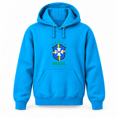 Brasil National Soccer Team - Youth Large Hoodie (Ages 10–12) | Color: Turquoise