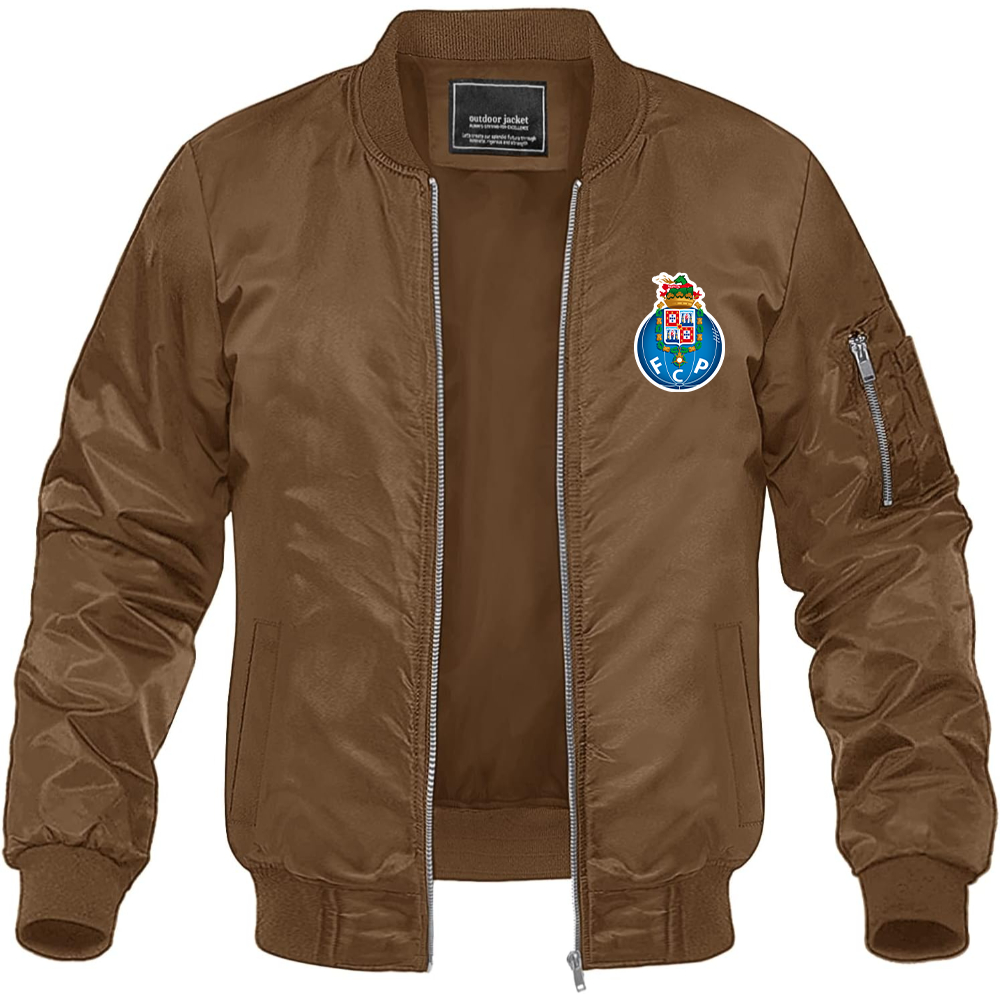 Men's Porto FC Lightweight Bomber Jacket Windbreaker Softshell Varsity Jacket Coat