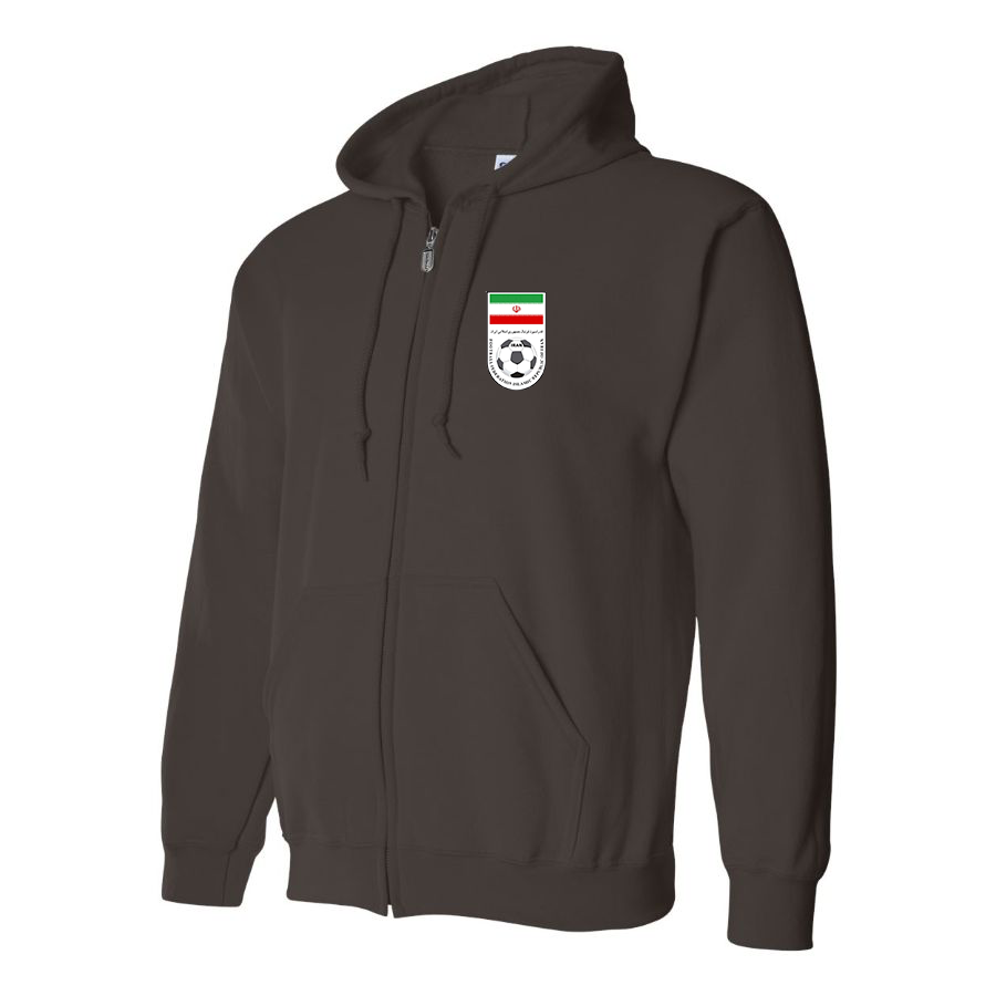 Men's Iran National Soccer Team Zipper Hoodie