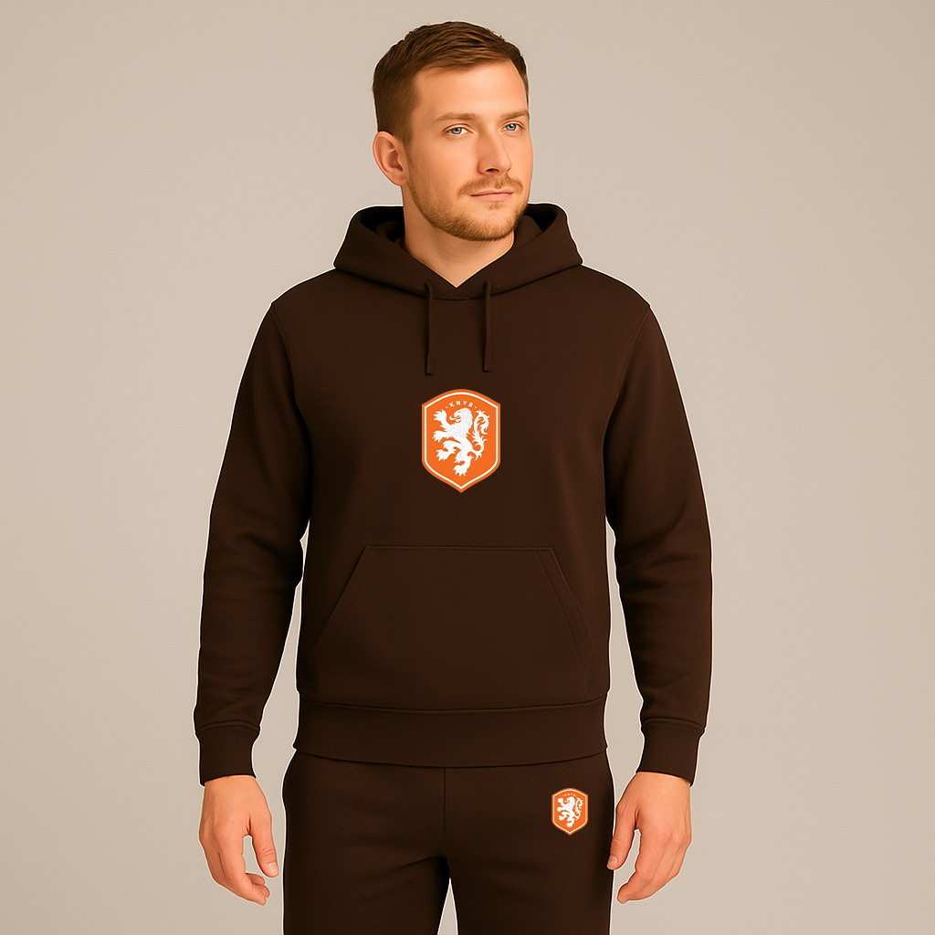 Men's Netherlands National Soccer Team Hoodie Joggers Set