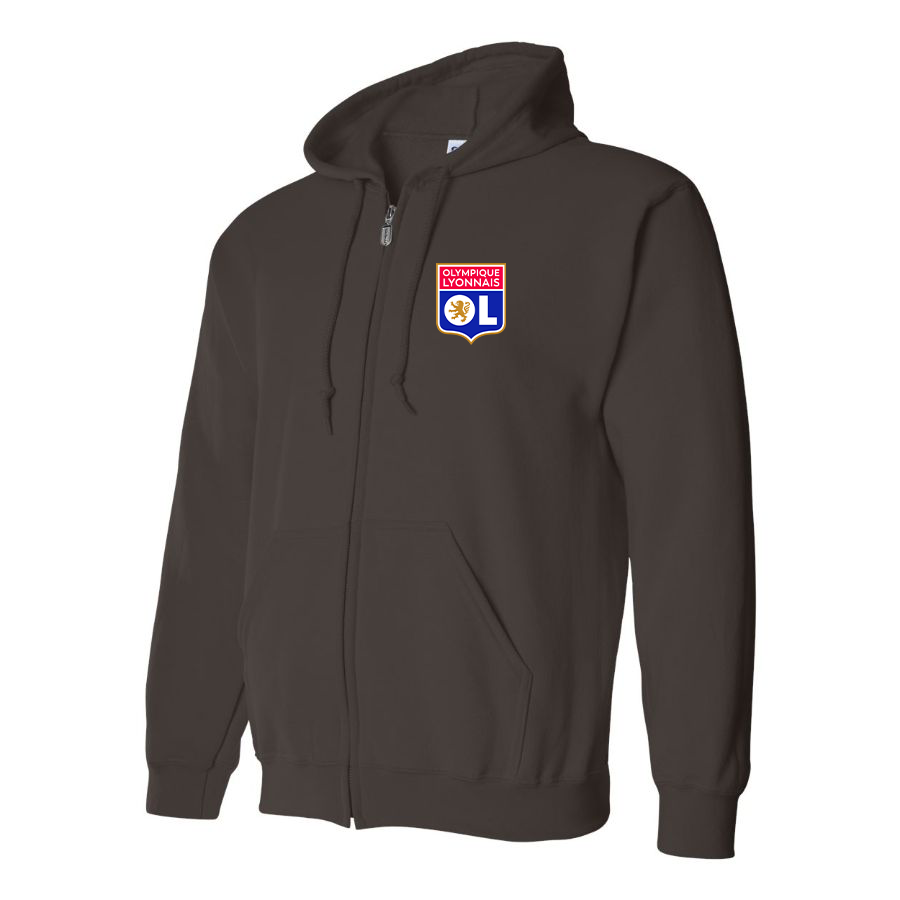 Men's Olympique Lyonnais FC Zipper Hoodie