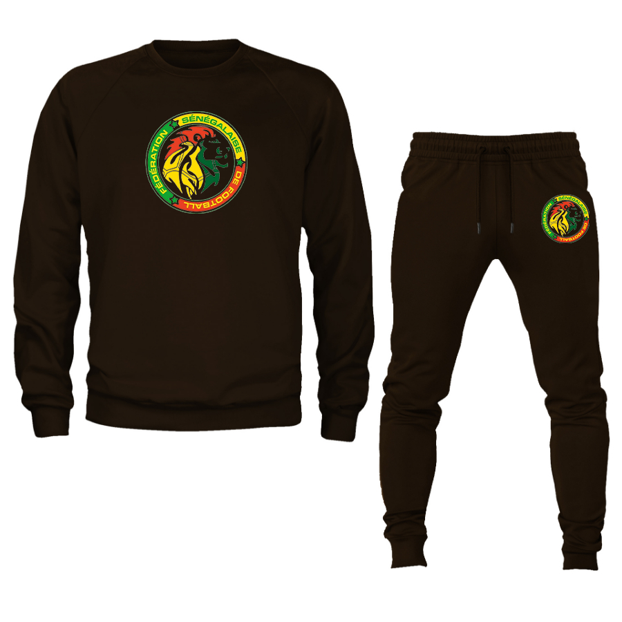 Men's Senegal National Soccer Team Crewneck Sweatshirt Joggers Suit