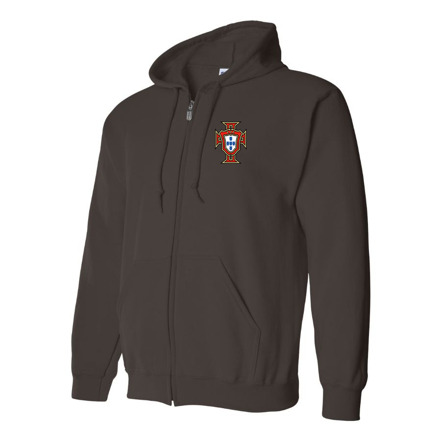 Men's Portugal National Soccer Team Zipper Hoodie