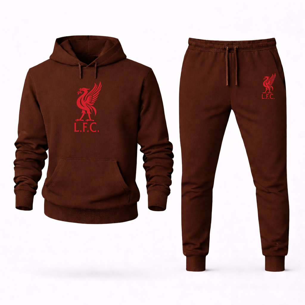 Men's Liverpool L.F.C. Soccer Logo Hoodie Joggers Set