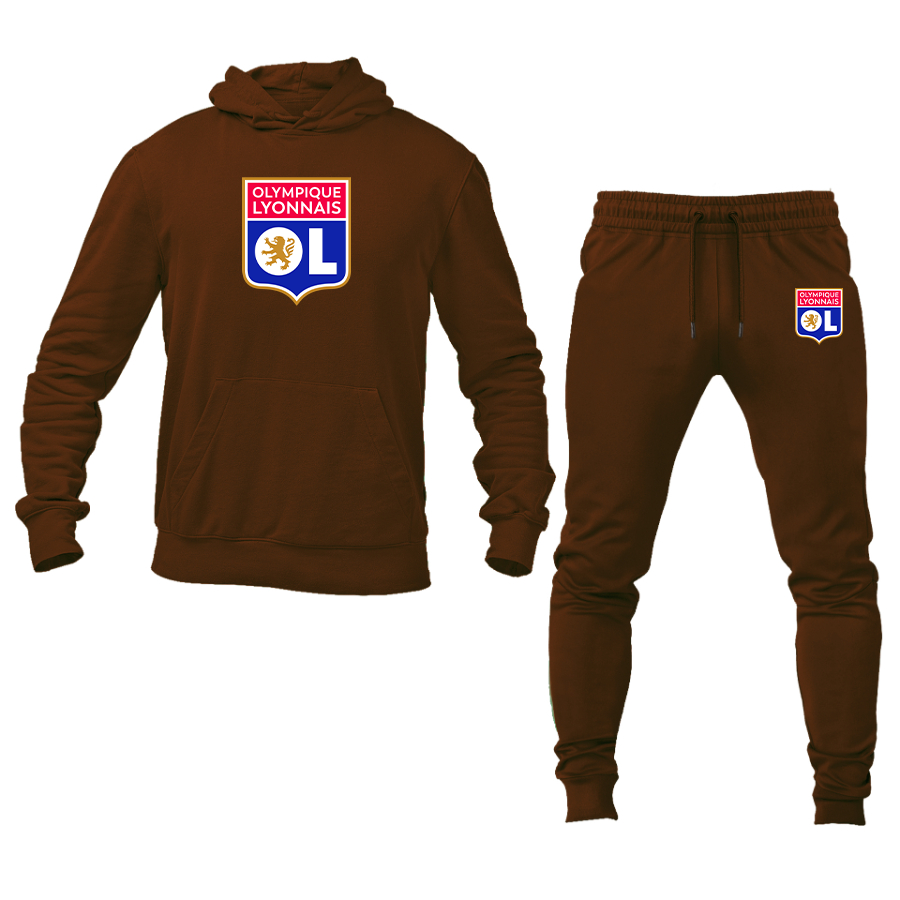 Men's Olympique Lyonnais FC Hoodie Joggers Set