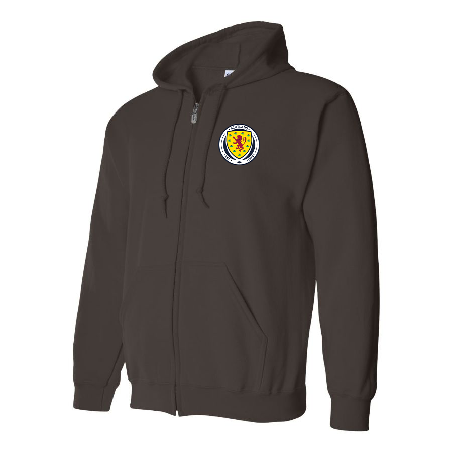 Men's Scotland National Soccer Team Zipper Hoodie